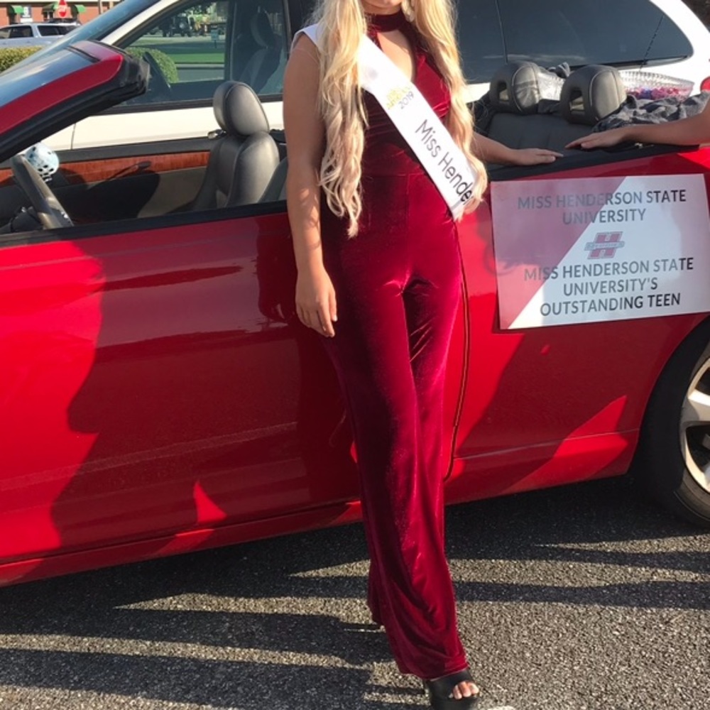 Red Velvet Jumpsuit